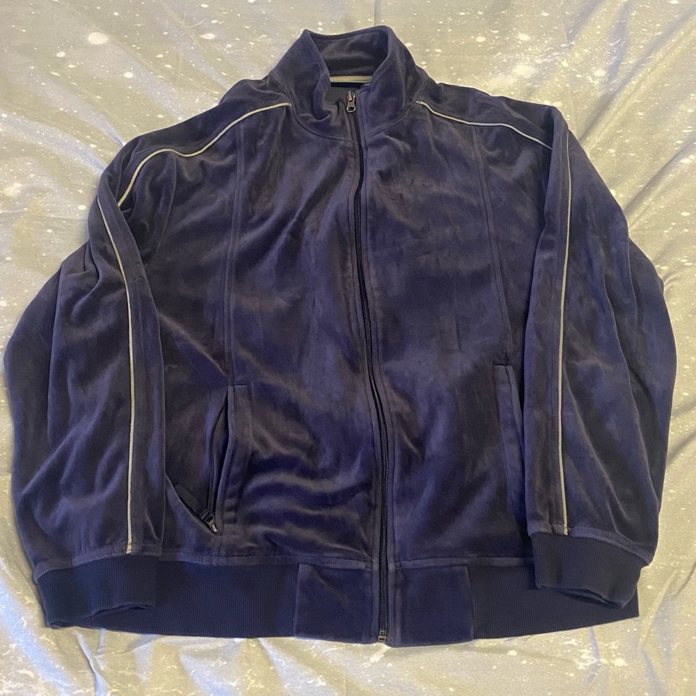 Purple full-zip sweater